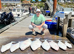 Sunny Port Renfrew halibut success